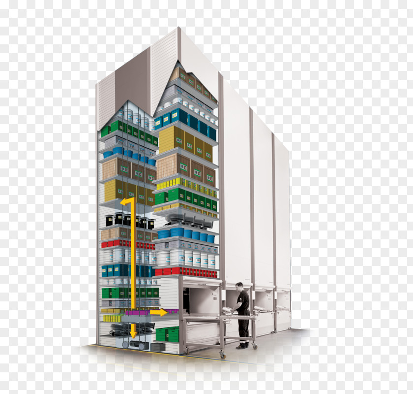 Warehouse Elevator Automated Storage And Retrieval System Organization Automation PNG