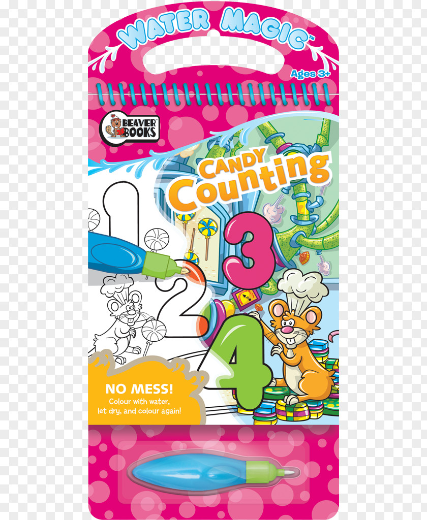 Book Water Magic Candy Counting Coloring Paperback Crayola PNG