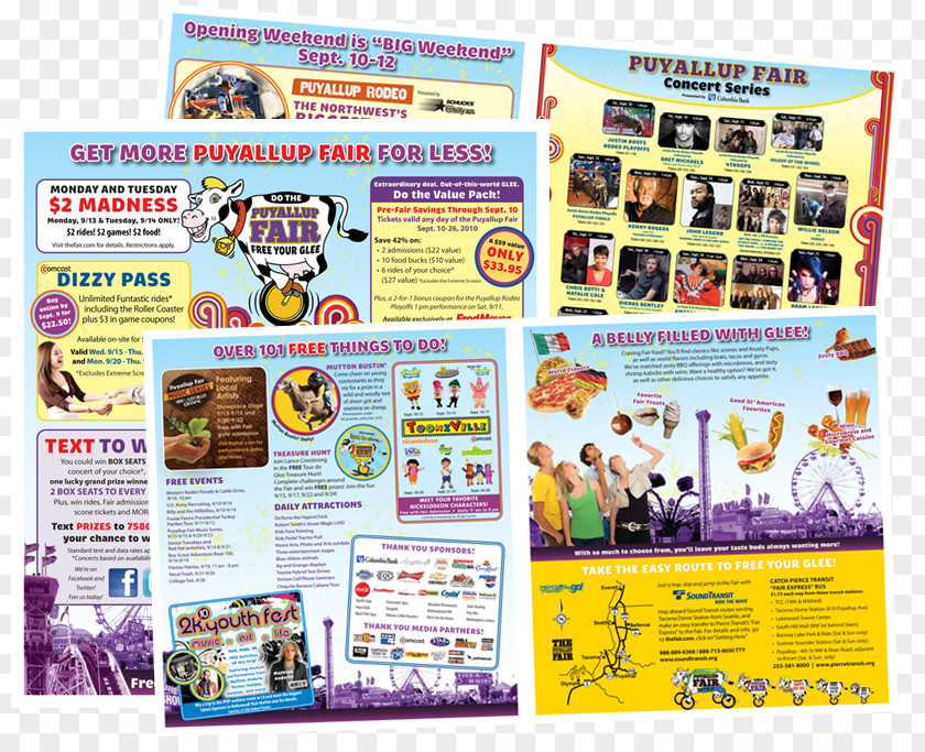 Cargo Puyallup Display Advertising Flyer Brochure PNG
