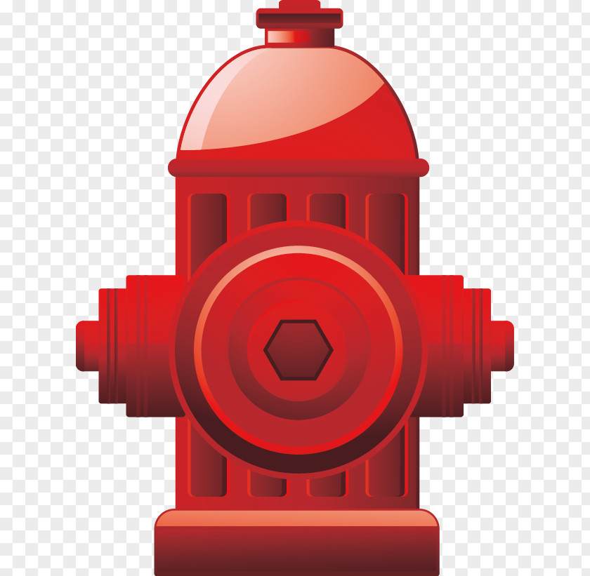 Red Fire Hydrant Firefighting Illustration PNG