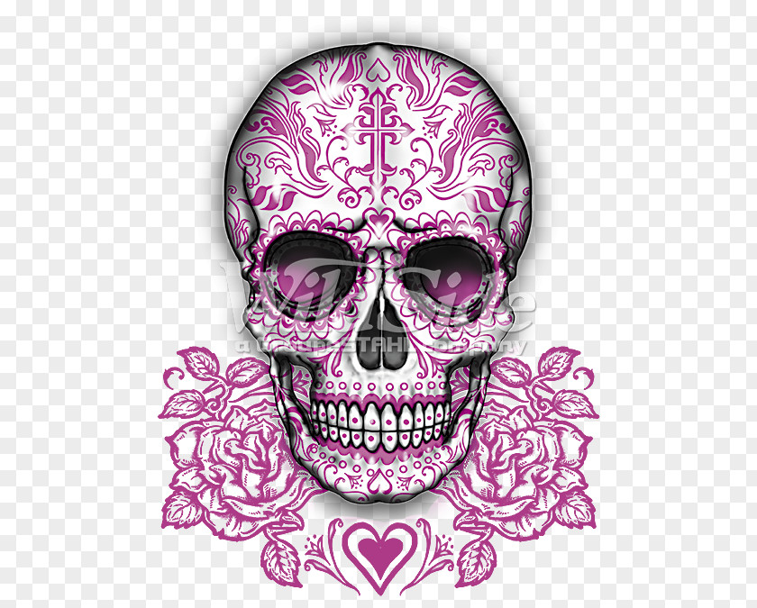 T-shirt Human Skull Symbolism Calavera Rose PNG
