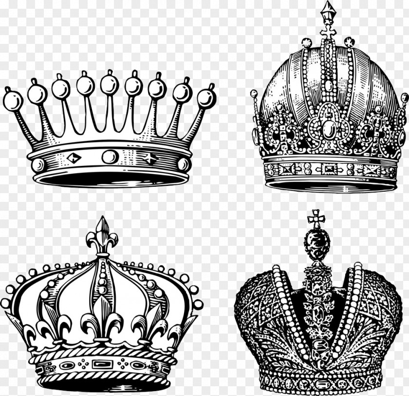 Creative Crown Vector Drawing Coroa Real Monarch PNG
