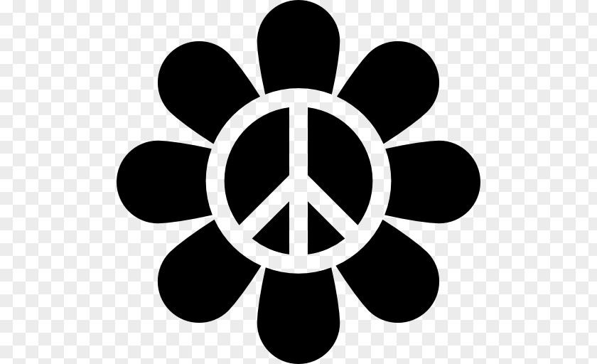 Flower Hippie Power Peace PNG