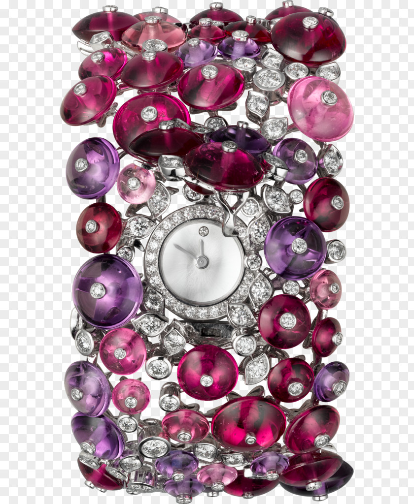 Jewellery Cartier Watch Clock Amethyst PNG