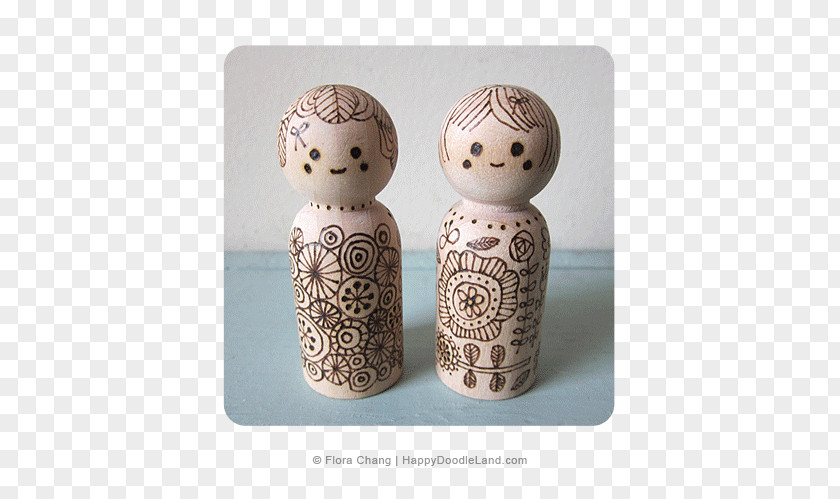Kokeshi Dolls Ceramic Figurine Artifact PNG