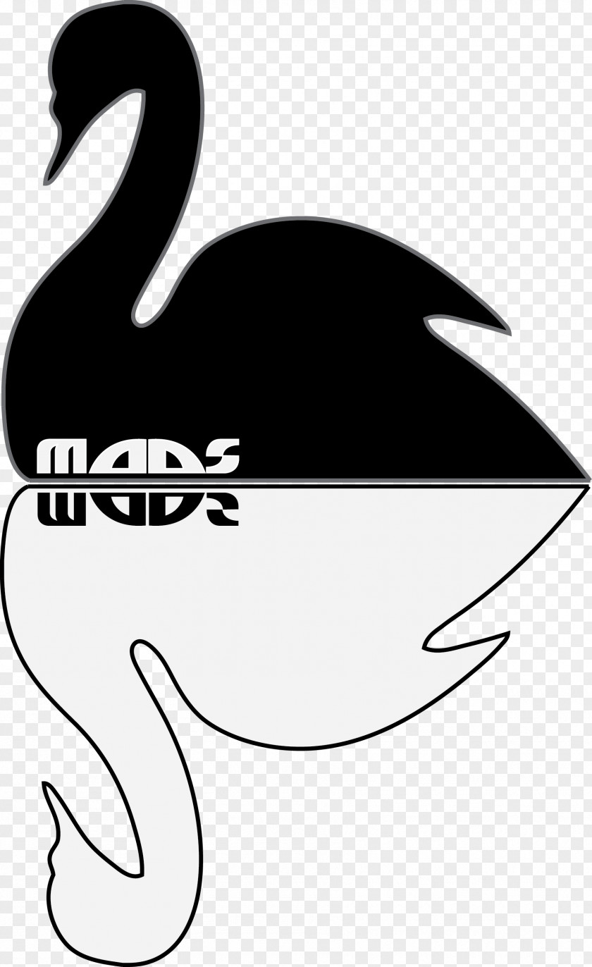 Laboratory Duck Black Swan Bird Logo Silhouette PNG
