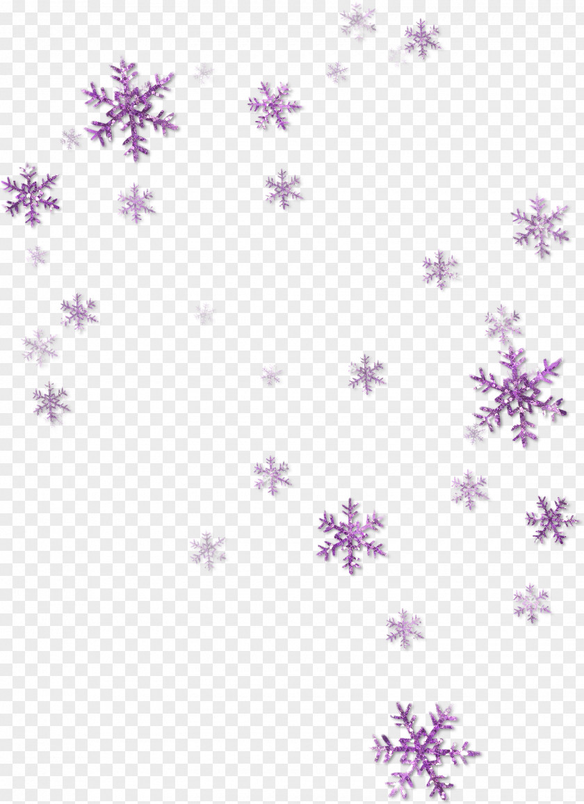 Purple Fresh Snowflakes Floating Material Snowflake Clip Art PNG