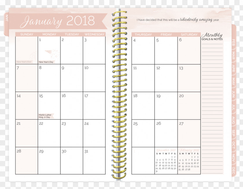 Fashion Desk Calendar Hardcover Personal Organizer Diary 0 Notebook PNG