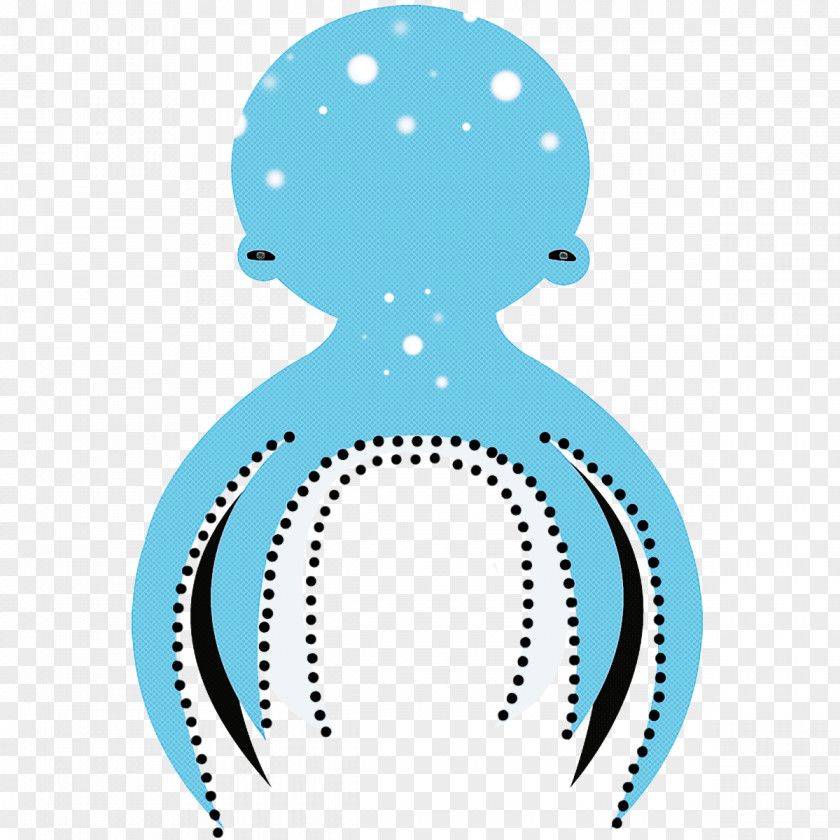 Head Turquoise Aqua Line Art Circle PNG