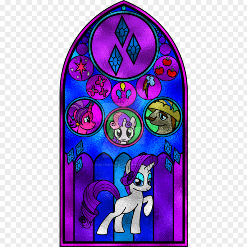 Window Twilight Sparkle Sunset Shimmer Stained Glass Rarity PNG