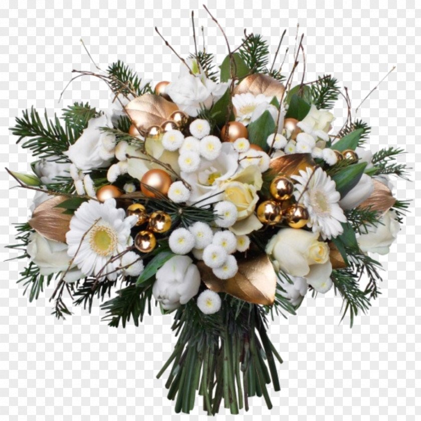 Christmas Flower Bouquet Florist New Year Party PNG