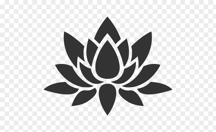 Flower Sacred Lotus Stencil Drawing Image PNG