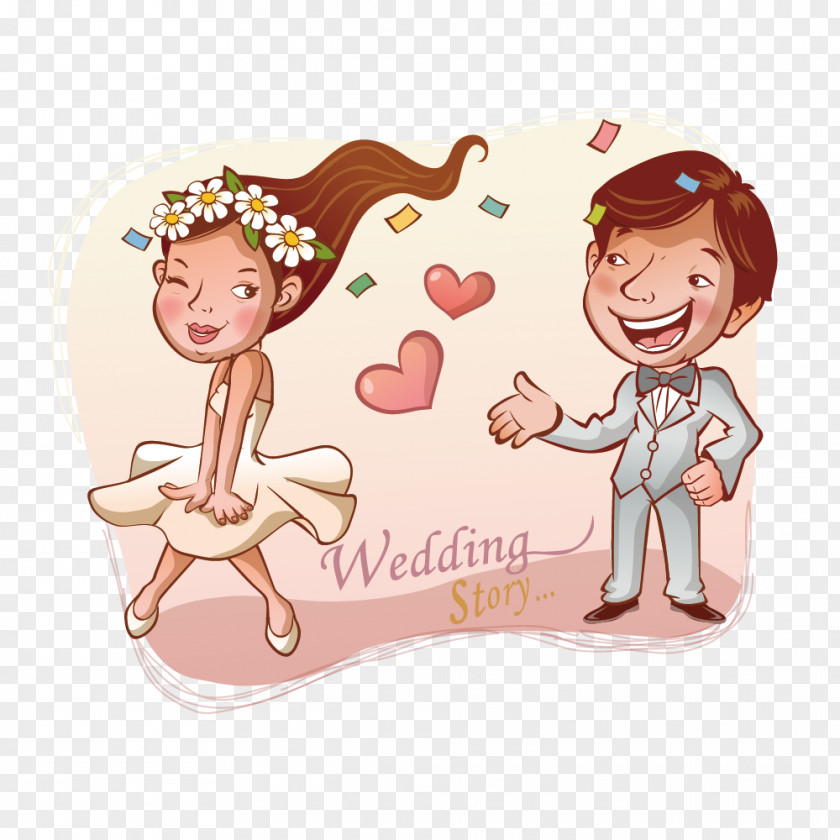 Married Men And Women Wedding Convite Drawing PNG