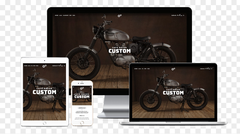 Cafxe9 Racer WordPress Web Design Motorcycle Creactiv PNG