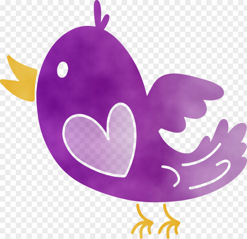 Purple Violet Wing Heart Butterfly PNG