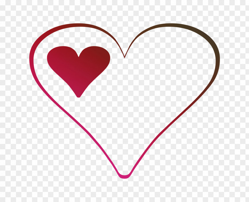 Heart Clip Art Valentine's Day Line M-095 PNG