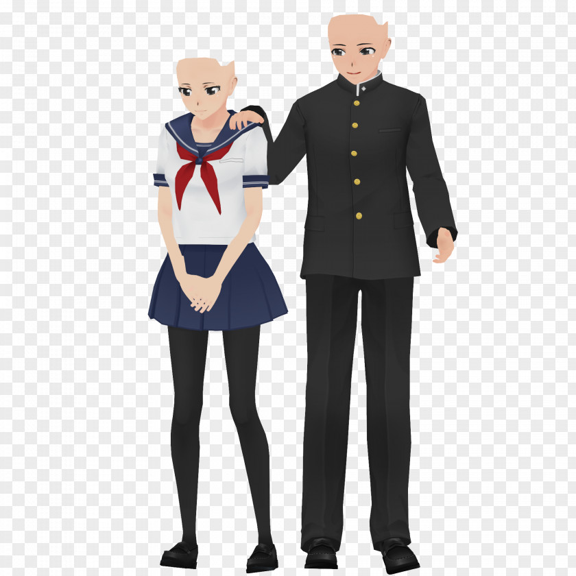 Rainbow Animation Yandere Simulator Tuxedo School Uniform PNG