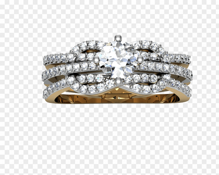 Silver Ring With Diamonds Bling-bling Wedding Ceremony Supply Diamond PNG