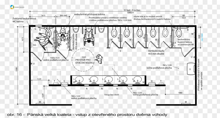 Toilet Public Bathroom Floor Plan PNG