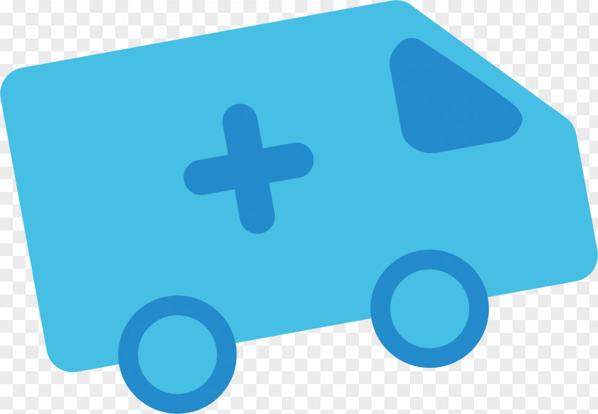 Blue Ambulance PNG