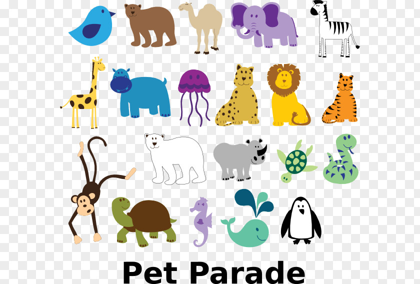 Mardi Gras Parade Baby Jungle Animals Zoo Clip Art PNG
