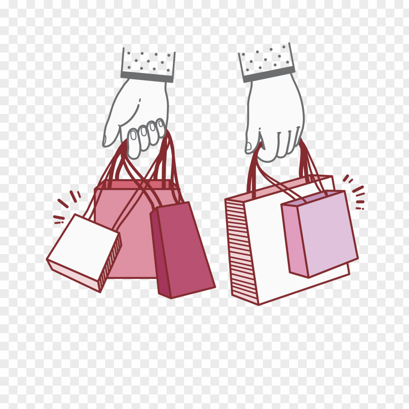 Pink Shopping Bag Paper Drawing PNG