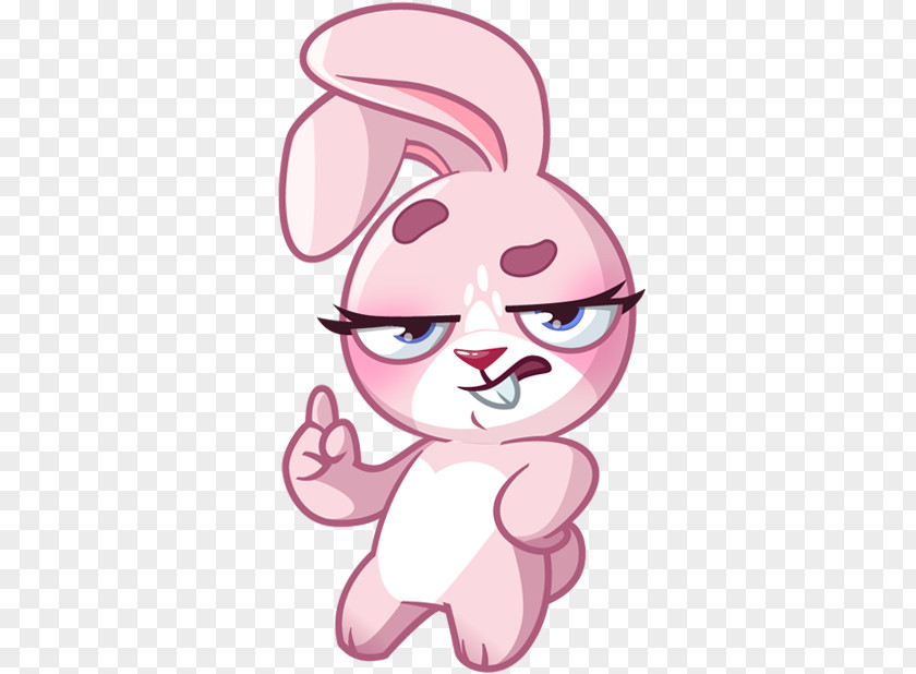 Rabbit Telegram Sticker Easter Bunny Pusheen PNG