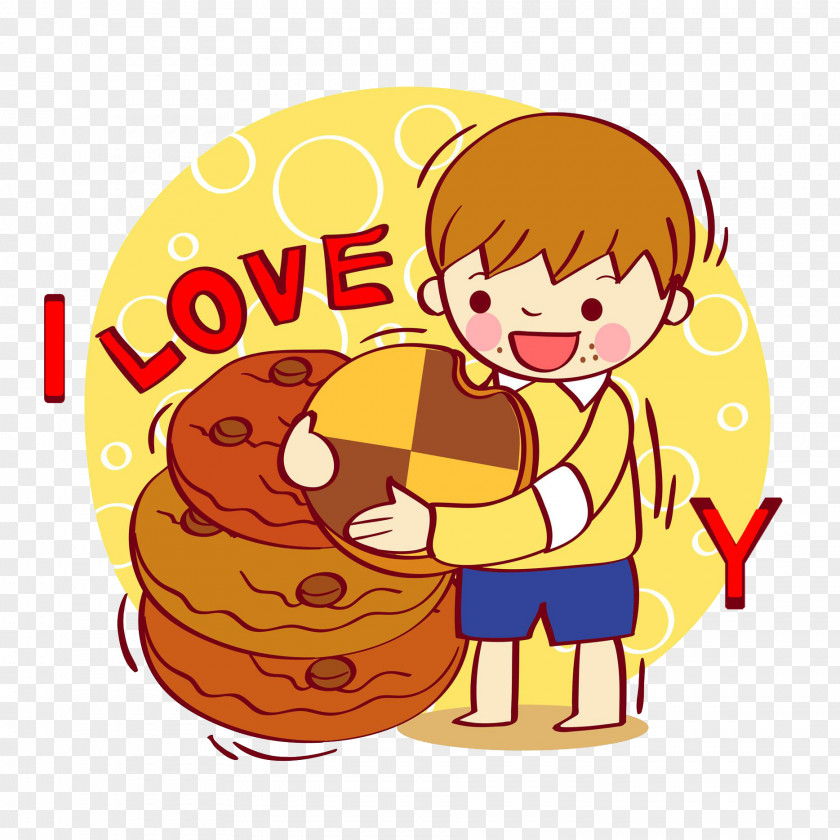Valentine Chocolate Chip Cookie Ginger Snap Illustration PNG