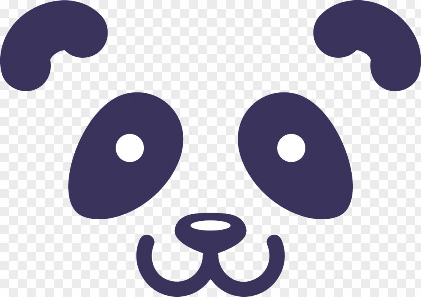 Vector Creative Cute Panda Avatar Giant Logo Illustration PNG
