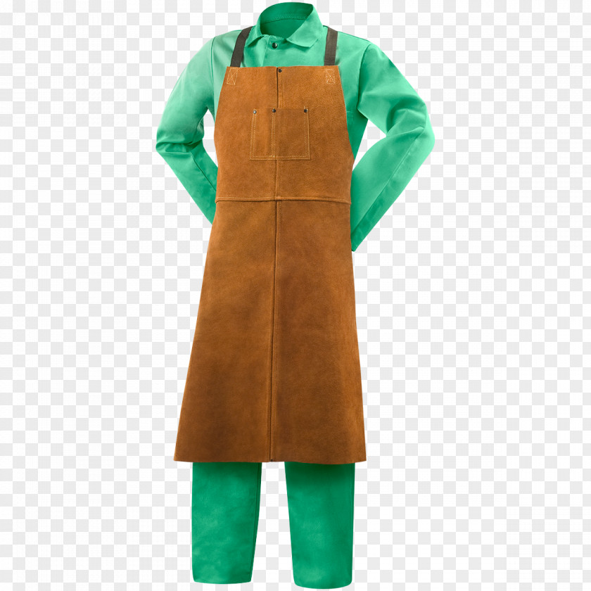 Apron Welding Bib Leather Cowhide PNG