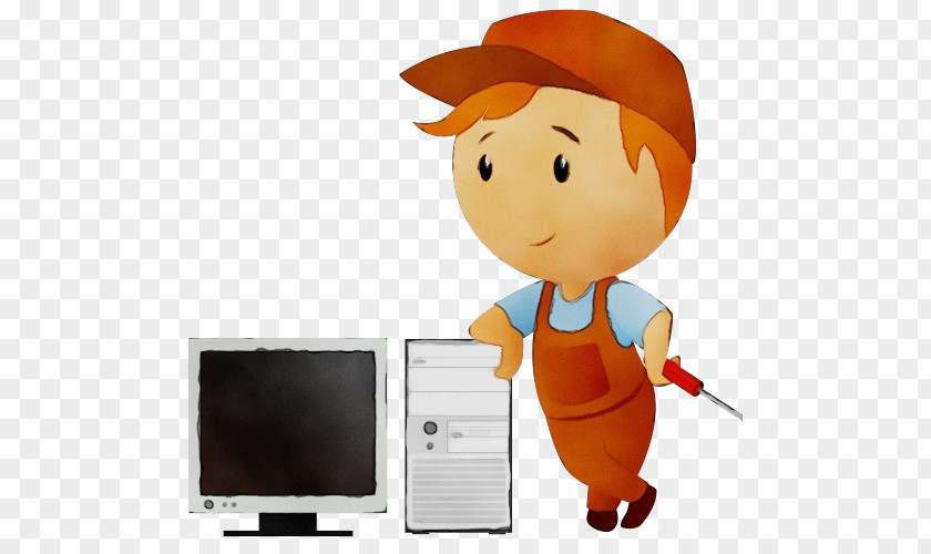 Cartoon Technology Child Package Delivery PNG