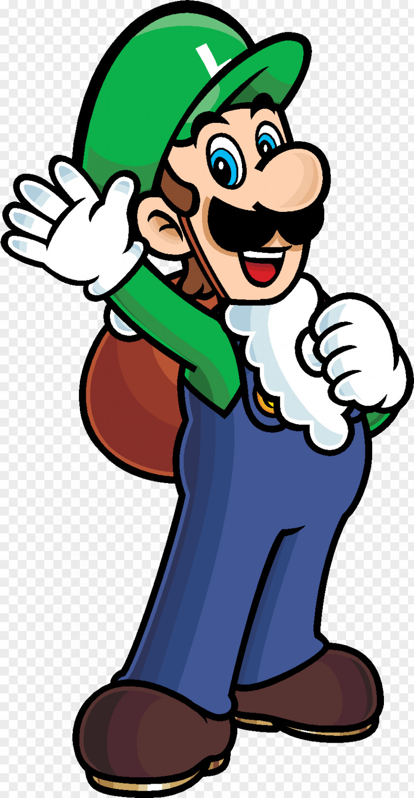 Luigi Mario Bros. Santa Claus Christmas PNG
