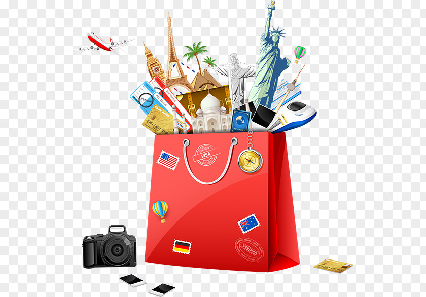 Travel Sticker Shopping Poster PNG
