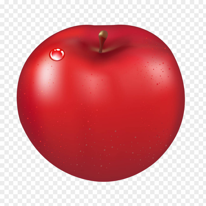 A Drop Of Water On Red Apple Clip Art PNG