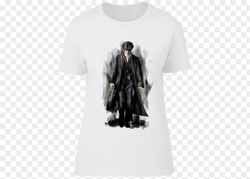 T-shirt Tommy Shelby White Sleeve PNG