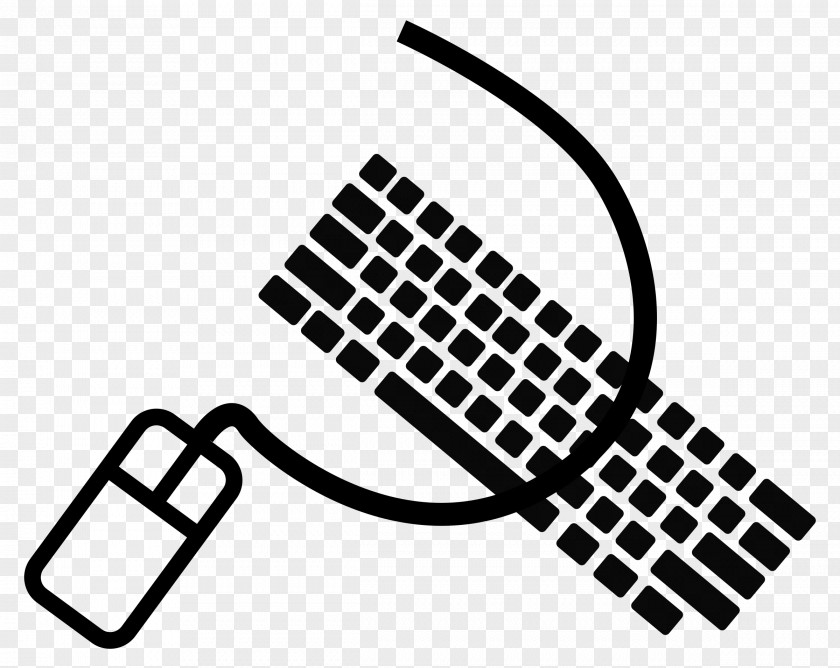 Cartoon Computer Keyboard Mouse Clip Art PNG