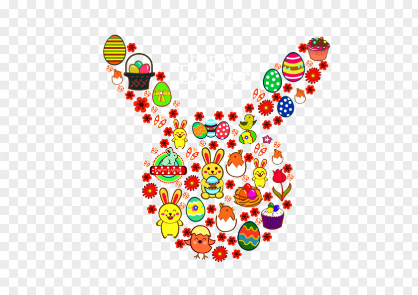 Vector Easter Creative Figure Bunny Egg PNG