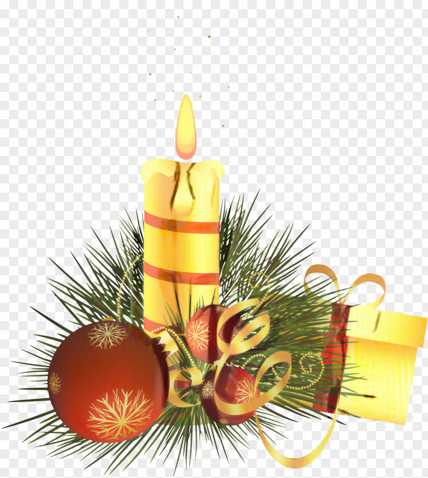Candle Holder Pine Christmas And New Year Background PNG