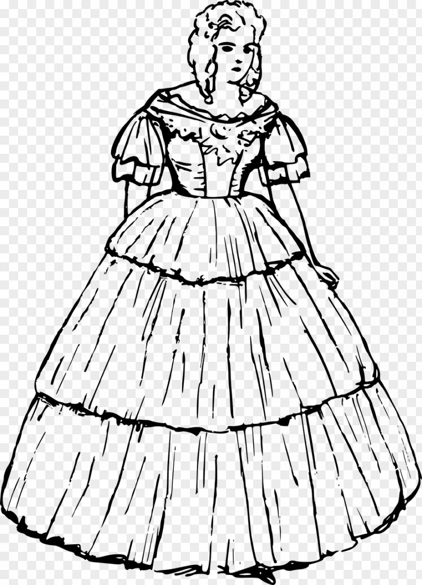Dress Gown Ruffle The Clothing PNG