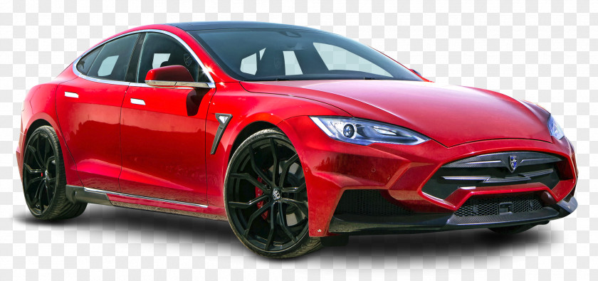 Red Tesla Model S Car 2015 2018 Motors 3 PNG
