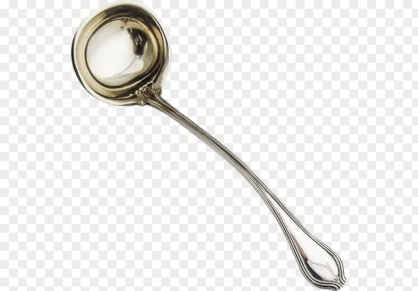 Silver Sterling Ladle Cutlery Tableware PNG