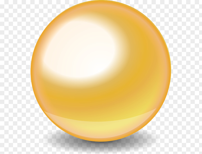 Gold Glossy Ball Clip Art PNG