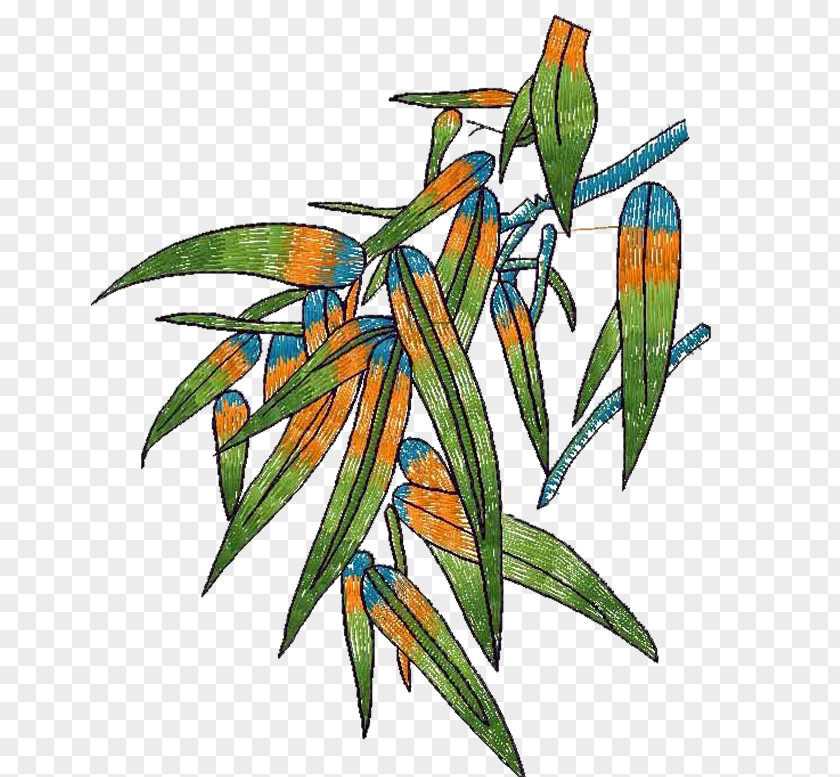 Hand-painted Bamboo Leaves Bambusa Multiplex Leaf Euclidean Vector PNG