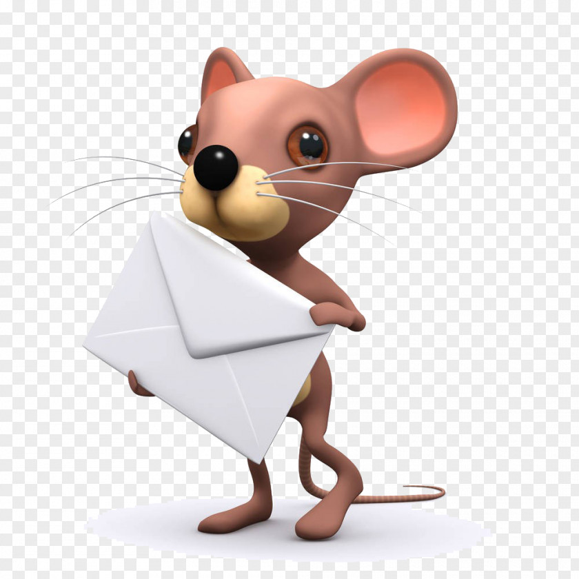 Cartoon Mouse Envelope Material Computer Photography Royalty-free Illustration PNG