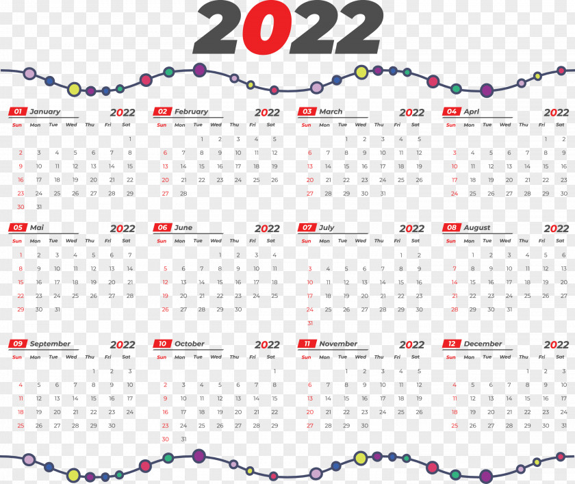 2022 Yeary Calendar 2022 Calendar PNG