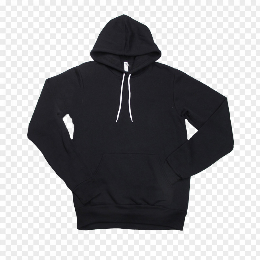 Black Hoodie T-shirt Sweater Clothing Zipper PNG