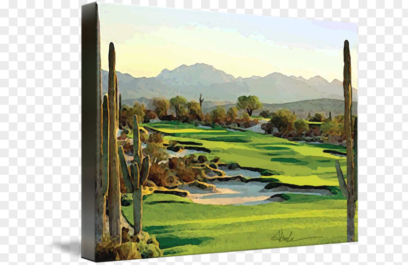 Golf Course Painting Gallery Wrap Clubs PNG