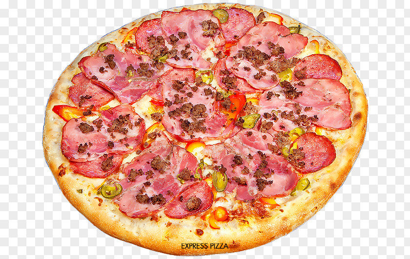 Pizza California-style Sicilian Tarte Flambée Bacon PNG