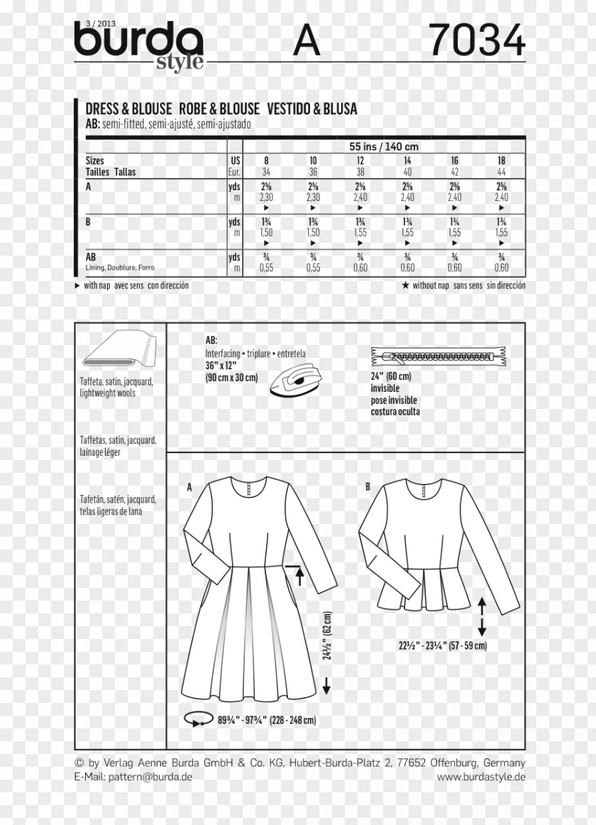 Dress Burda Style Simplicity Pattern Sewing PNG