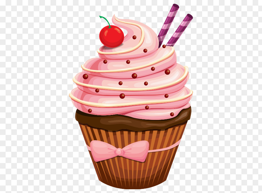 Milk Sundae Cupcake Muffin Frosting & Icing Petit Four PNG